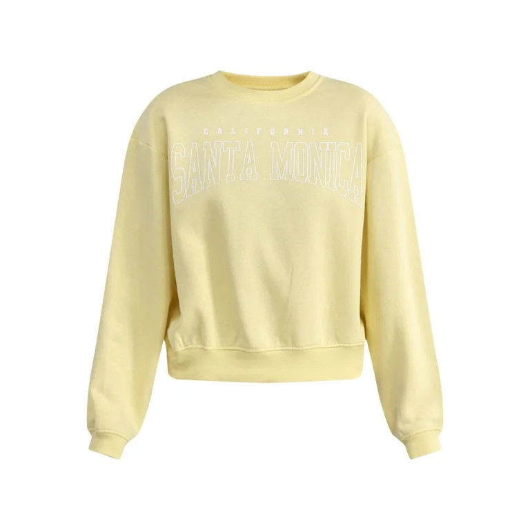 No Boundaries Graphic Crewneck Sweatshirt, Lightweight, Women's and Women’s Plus | Walmart (US)