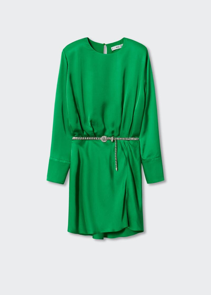 Belt satin dress | MANGO (US)