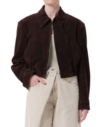AGOLDE Nahla Suede Cropped Jacket  | Bloomingdale's Women | Bloomingdale's (US)