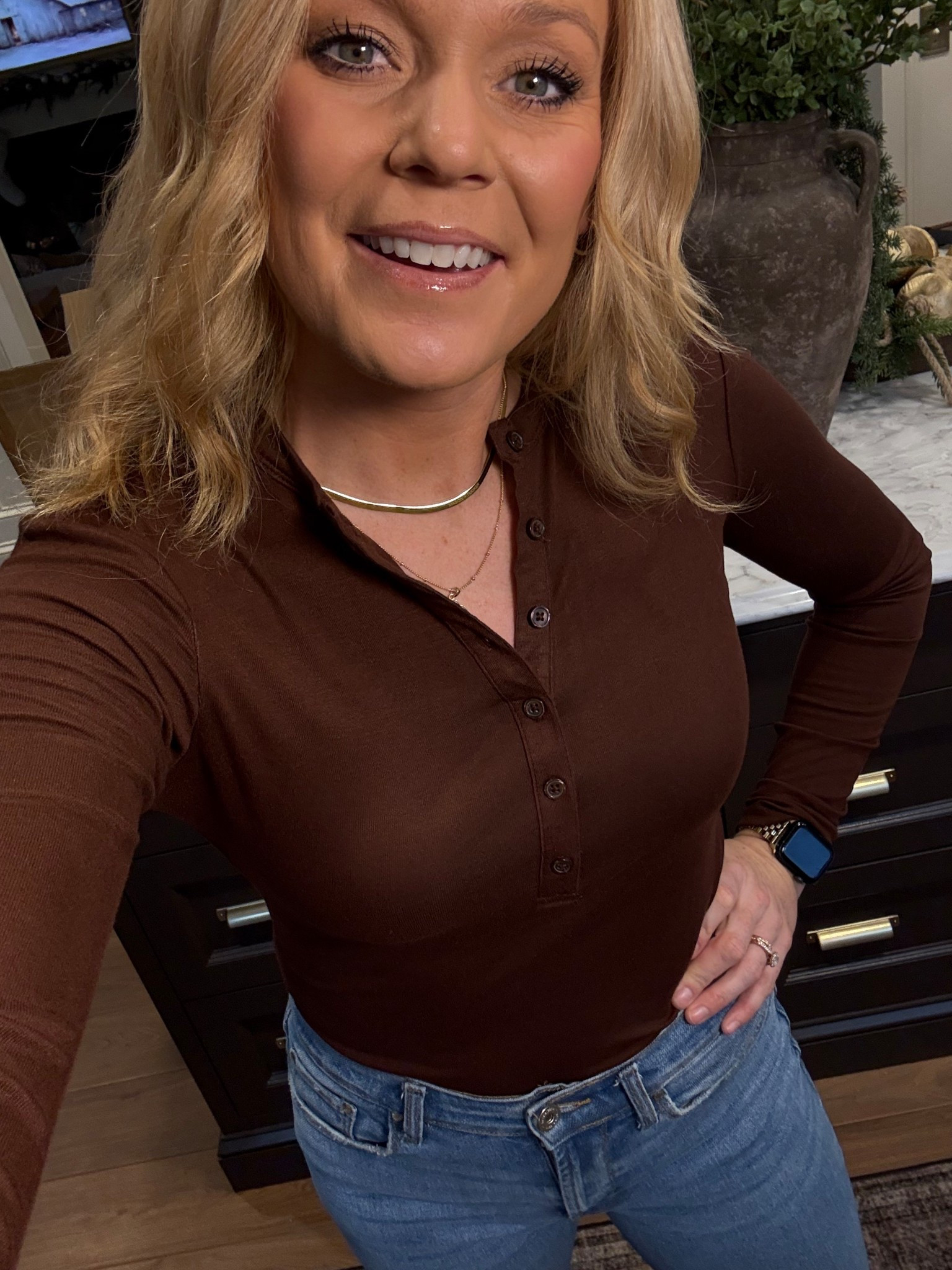 Obsessed with this top! Can be dressed up or I’ve worn with sweats and both look cute! On sale right now!!

#LTKGiftGuide #LTKHoliday #LTKootd