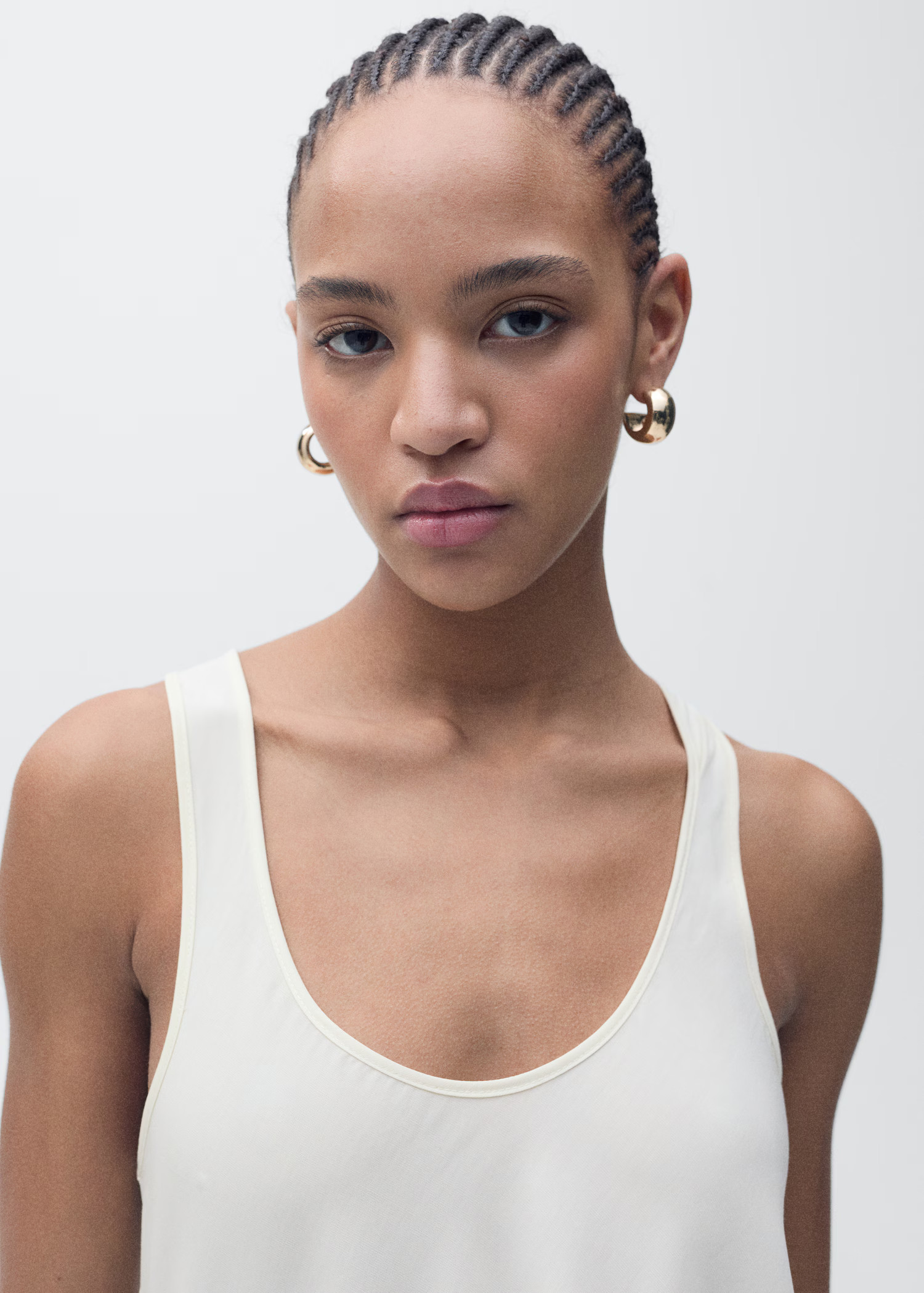 Asymmetrical lyocell top | Mango (US/MX/AU)