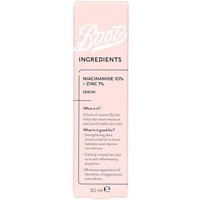 Boots Ingredients Niacinamide 10% + Zinc 1% Serum 30Ml | Boots.com