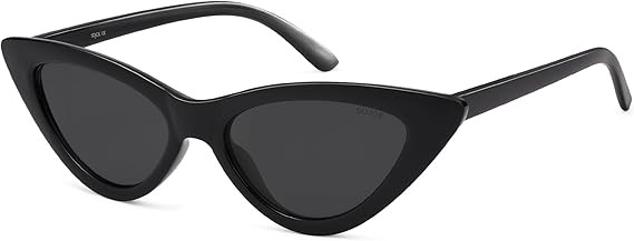 SOJOS Retro Vintage Narrow Cat Eye Sunglasses for Women Clout Goggles Plastic Frame SJ2044 | Amazon (US)