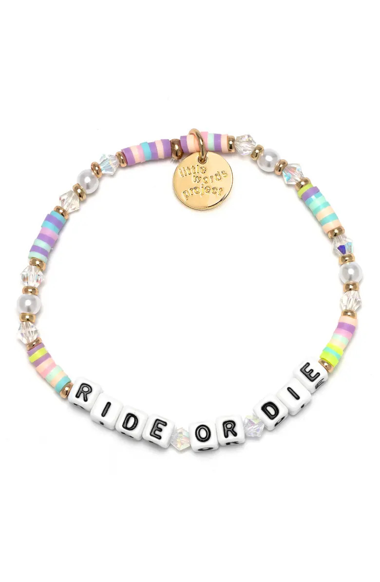 Little Words Project BFF Ride or Die Beaded Stretch Bracelet | Nordstrom | Nordstrom