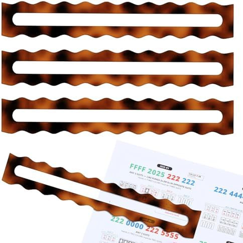 Amyhill 4 Pack Tortoiseshell Mahjong Guide Line Finder Acrylic Scalloped Bright Mahjong Rules Hel... | Amazon (US)
