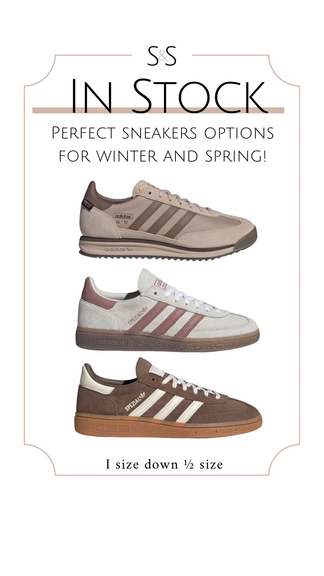 In stock! These Adidas sneakers are perfect for winter into spring!



#LTKFindsUnder100 #LTKOver40 #LTKActive