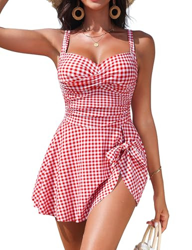 Blooming Jelly Womens One Piece Swim Dress Tummy Control Swimsuits Modest Bathing Suit Full Cover... | Amazon (US)
