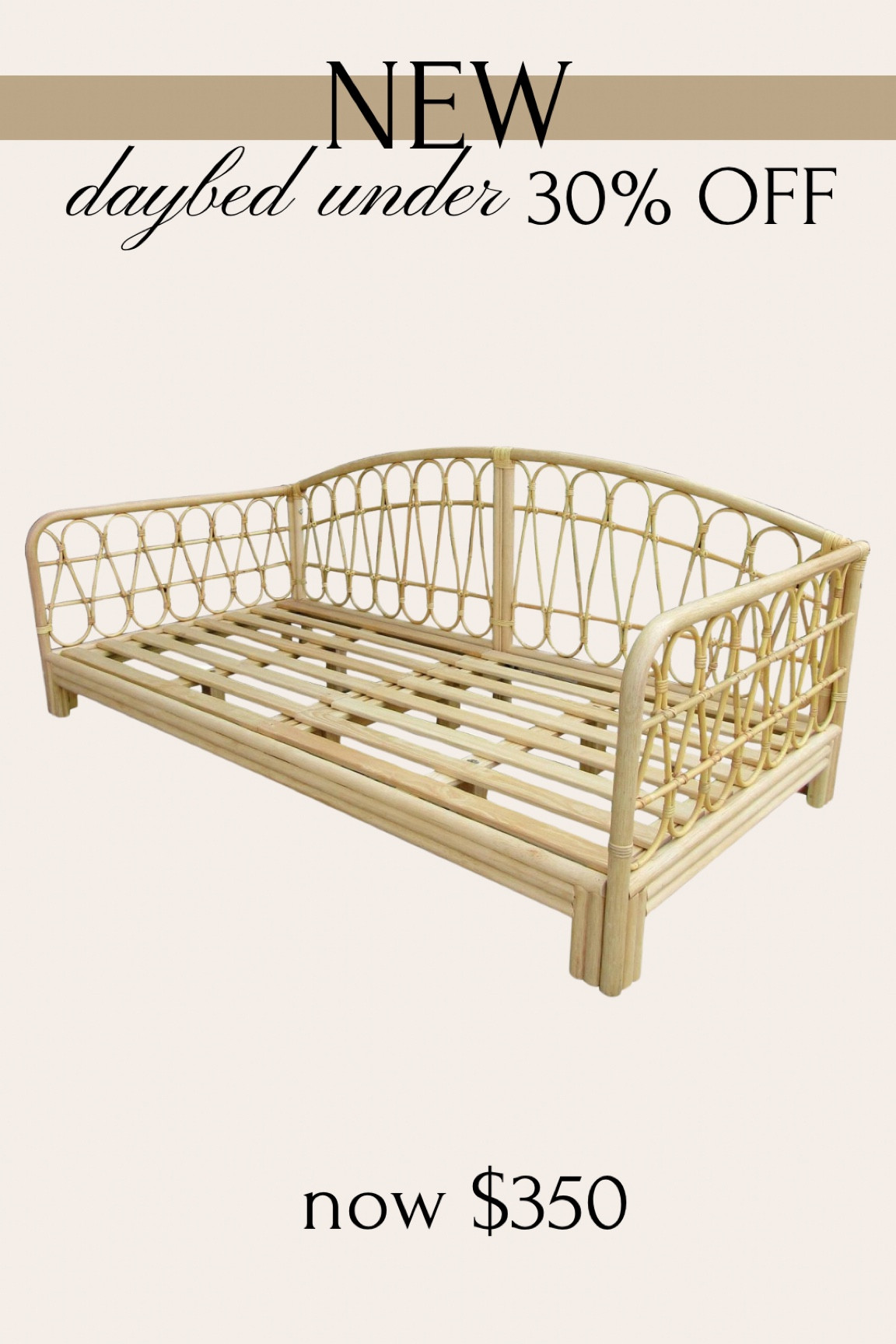 NEW rattan daybed and it’s 30% off right now! #daybed #kidsbed #kidsdaybed #rattandaybed #rattanbed #rattanbedframe #bedframe #targethome #targetfinds #targetkids #kidsbedroom #girlsbedroom #boysbedroom #questroom 

#LTKsalealert #LTKhome #LTKxTarget