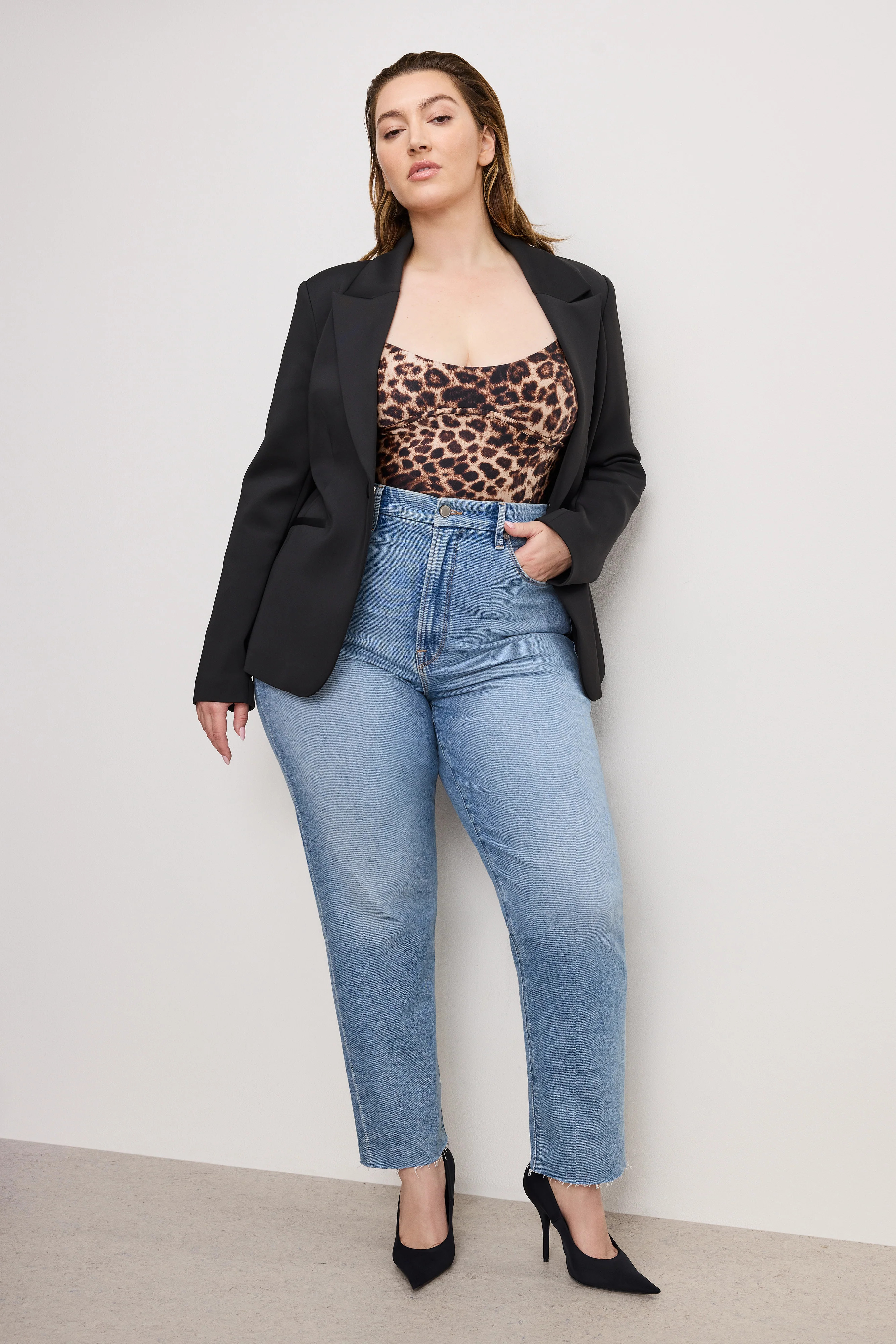 GOOD BOY STRAIGHT CROPPED JEANS | INDIGO766 - GOOD AMERICAN | Good American