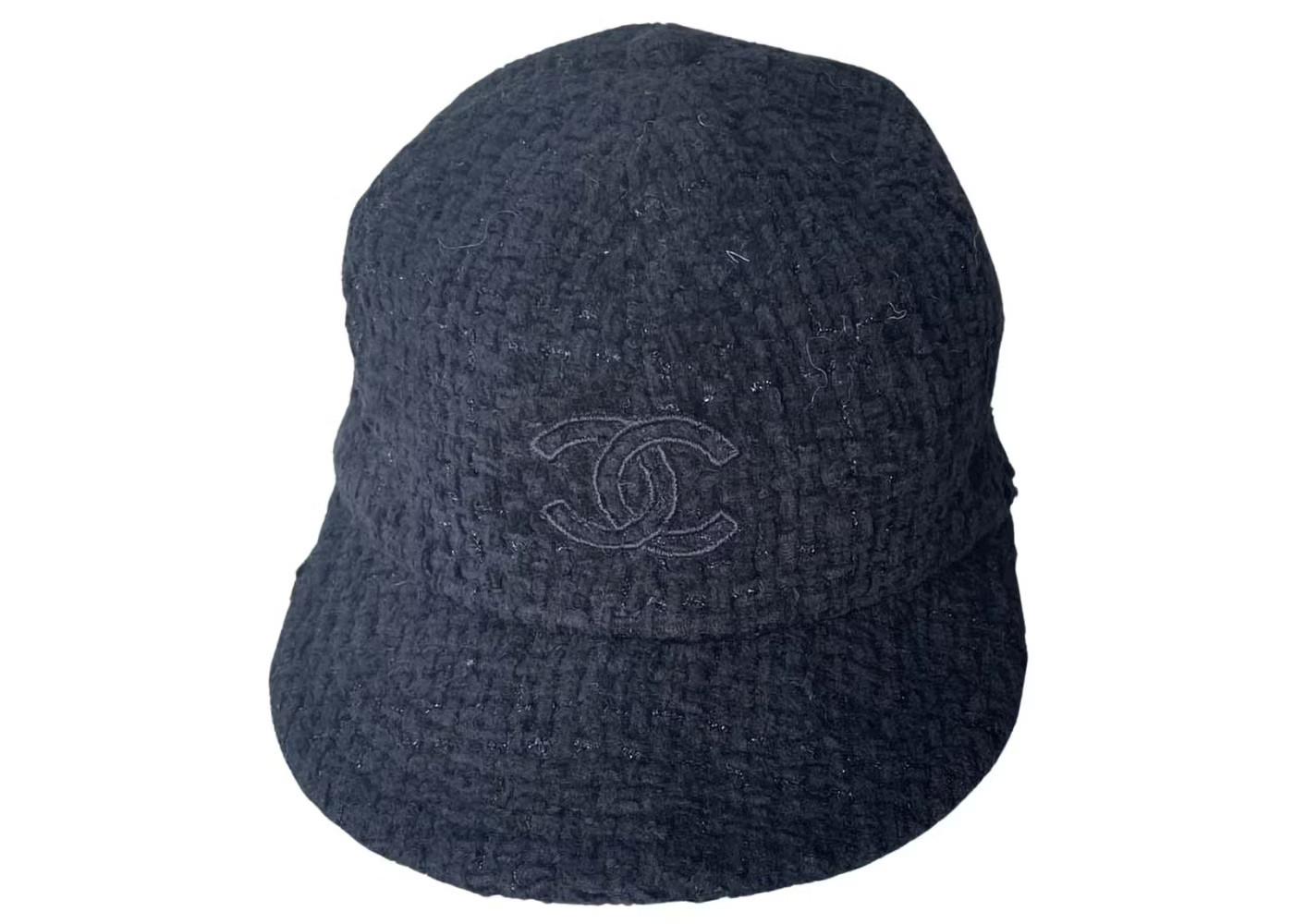 Women's Chanel Tweed Wool Baseball Cap in Black | StockX