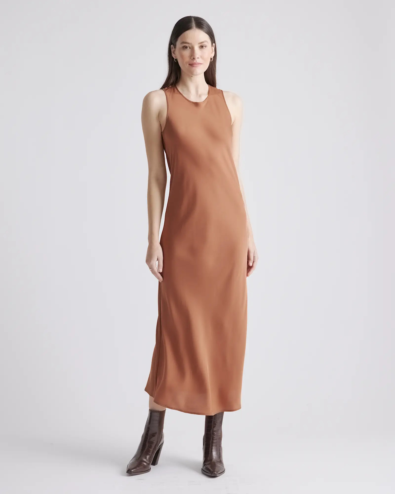 Washable Stretch Silk Tank Midi Dress | Quince