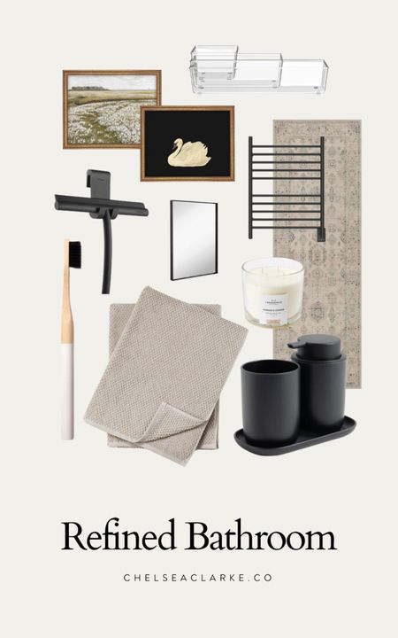 Refined bathroom modern bathroom accessories for a call spa-like master bathroom transformation. Bathroom decor ideas, clean girl aesthetic organic modern home improvement ideas. 

#LTKGiftGuide #LTKhome #LTKsalealert