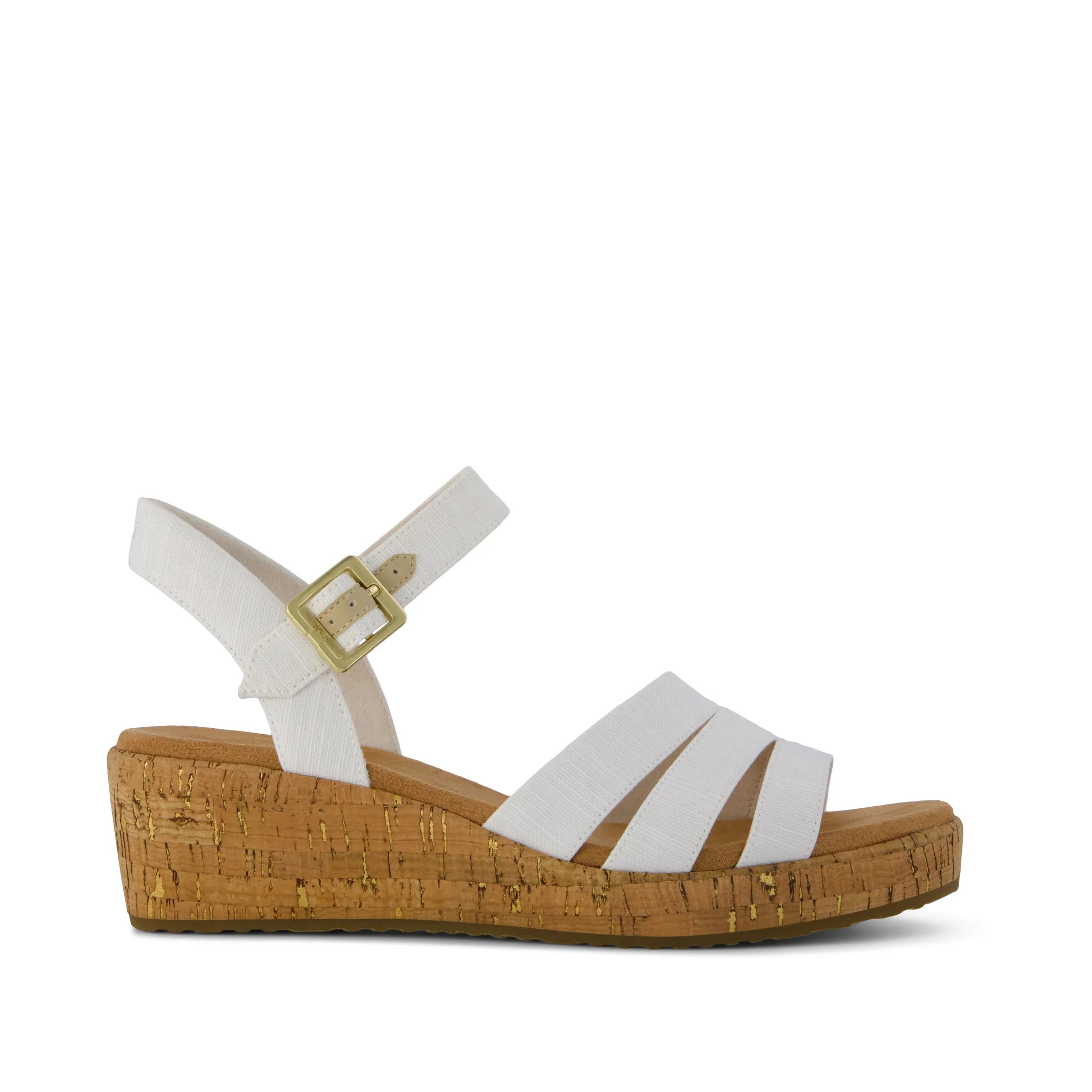 Womens Julia Wedge Sandal Woven White | Toms EMEA