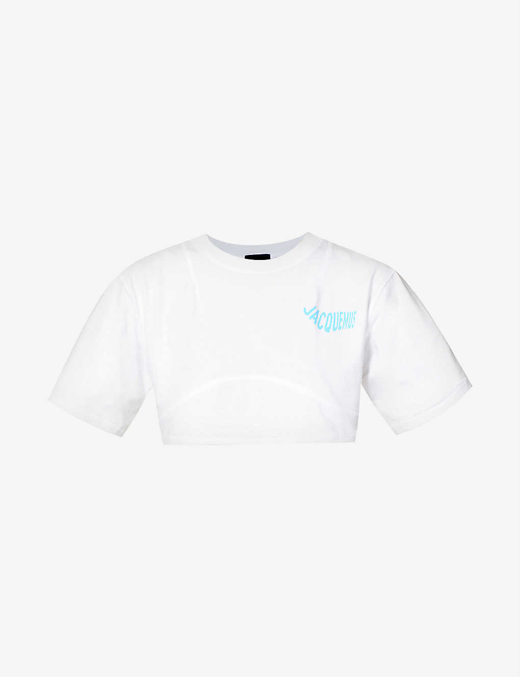 JACQUEMUS Logo-print cropped cotton-jersey T-shirt | Selfridges