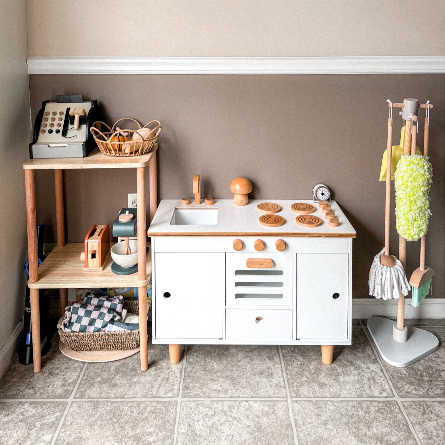upgraded my sons play kitchen 🍳 I love how it perfectly blends in with our kitchen aesthetics and how much storage it has! 

#LTKfamily #LTKkids #LTKsalealert