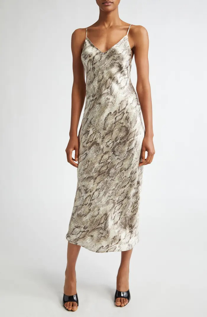 Seridie Snakeskin Print Silk Slipdress | Nordstrom