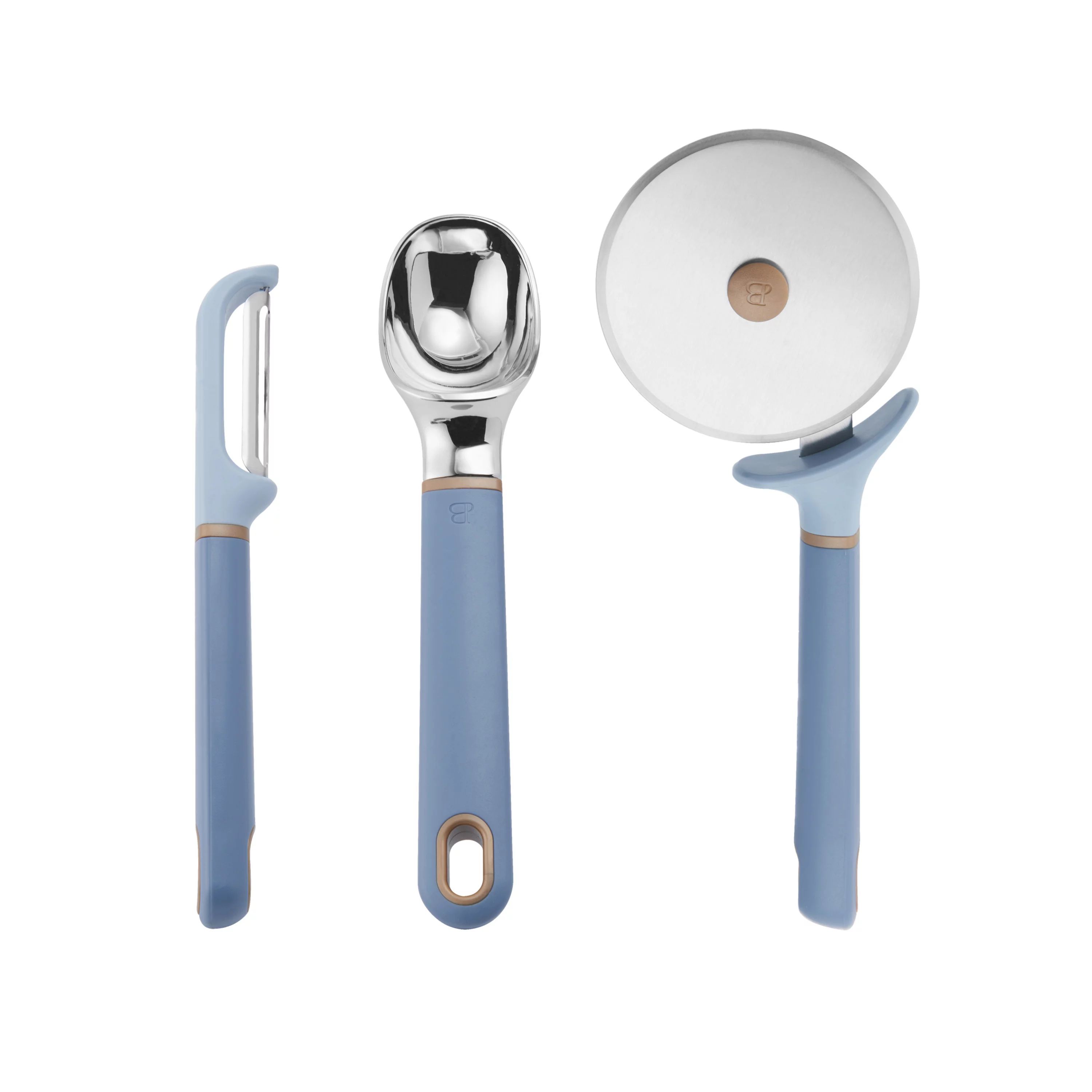 Beautiful Ice Cream Scoop, Pizza Cutter, and Peeler in Blue Icing by Drew Barrymore | Walmart (US)