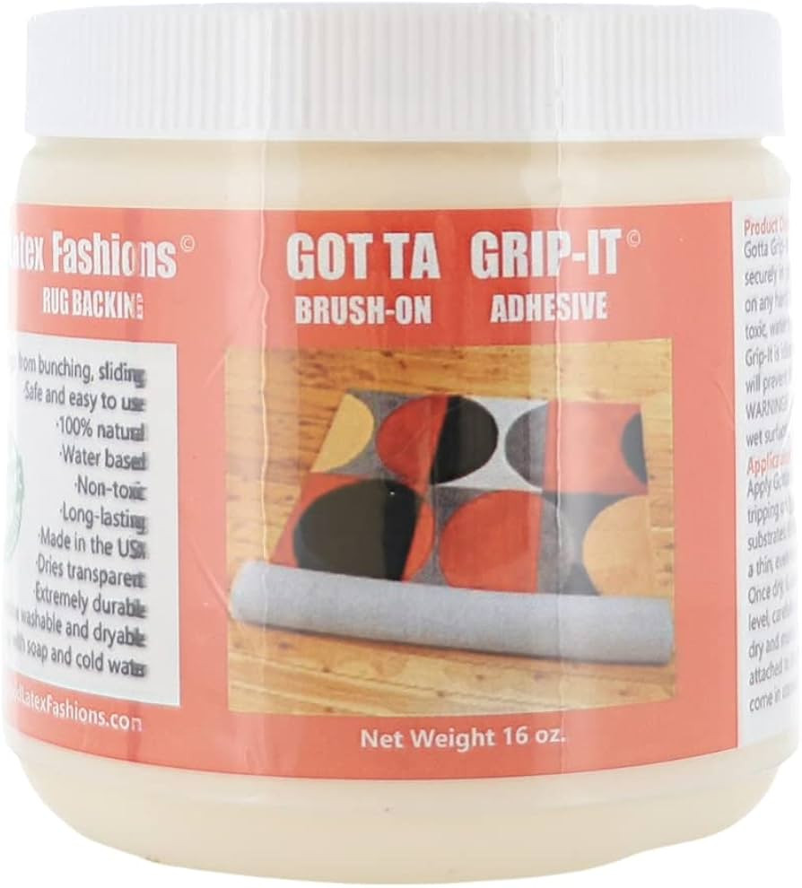 Gotta Grip-It Non-Slip Rug Fixative Gum 16 Oz - Safe and Easy to Use, Machine Washable and Dryer ... | Amazon (US)