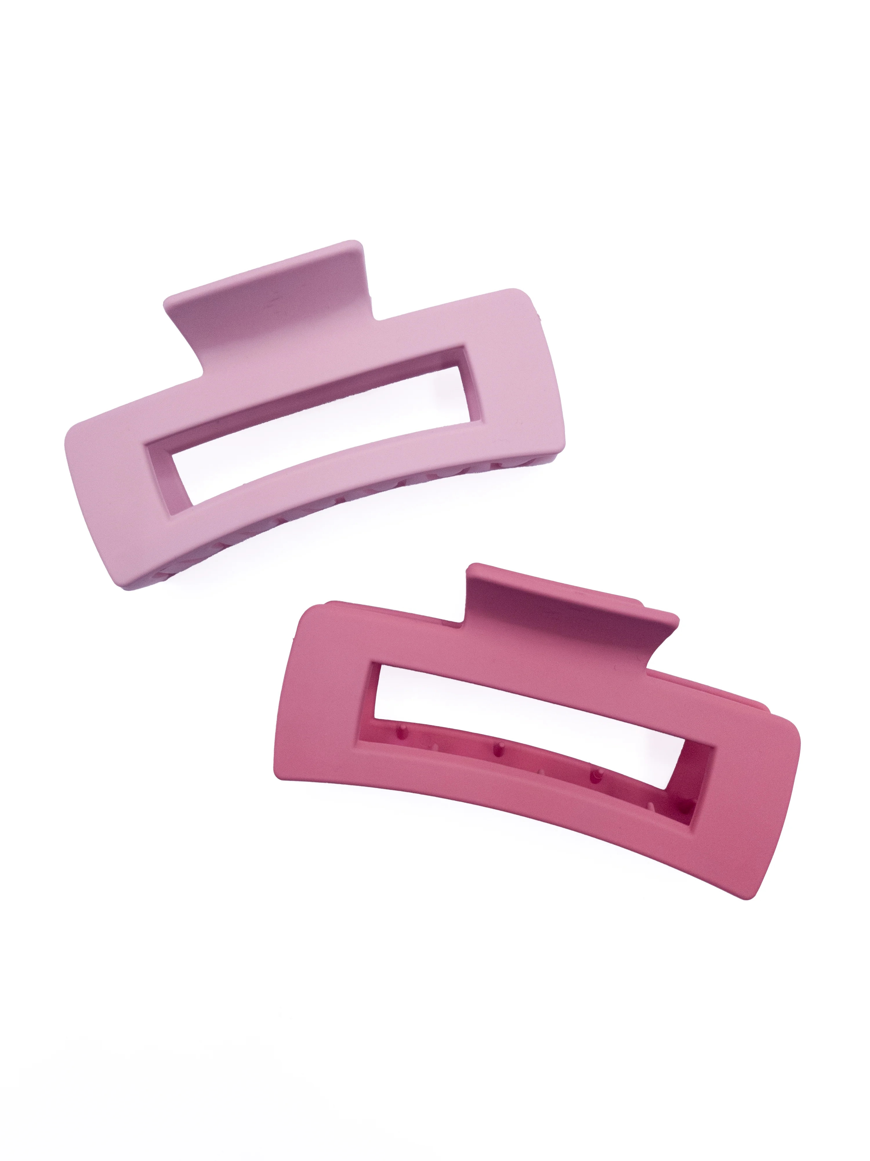 Time and Tru Women's Adult Women's Hair Claw Clip 2-Pack, Pink | Walmart (US)