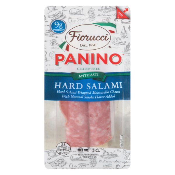 Fiorucci Hard Salami Wrapped Mozzarella Cheese Twin Pack Panino, Easy to Open Packets, Resealable... | Walmart (US)