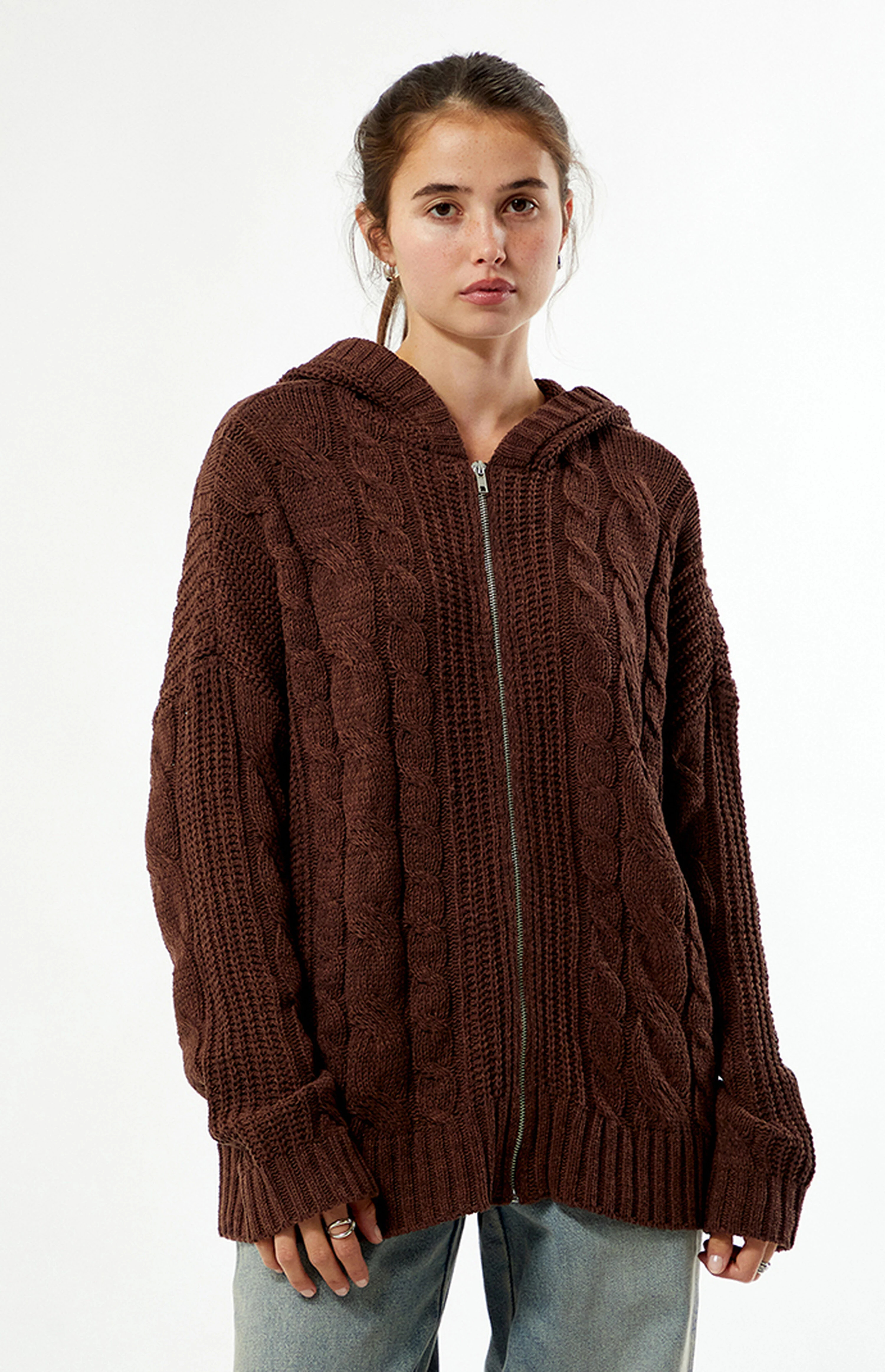 Your Favorite Dylan Zip Up Hooded Cardigan | PacSun