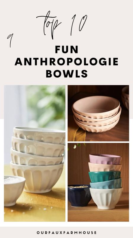 Fun bowls from Anthropologie! Cute to serve pasta + ice cream or a great gift! 