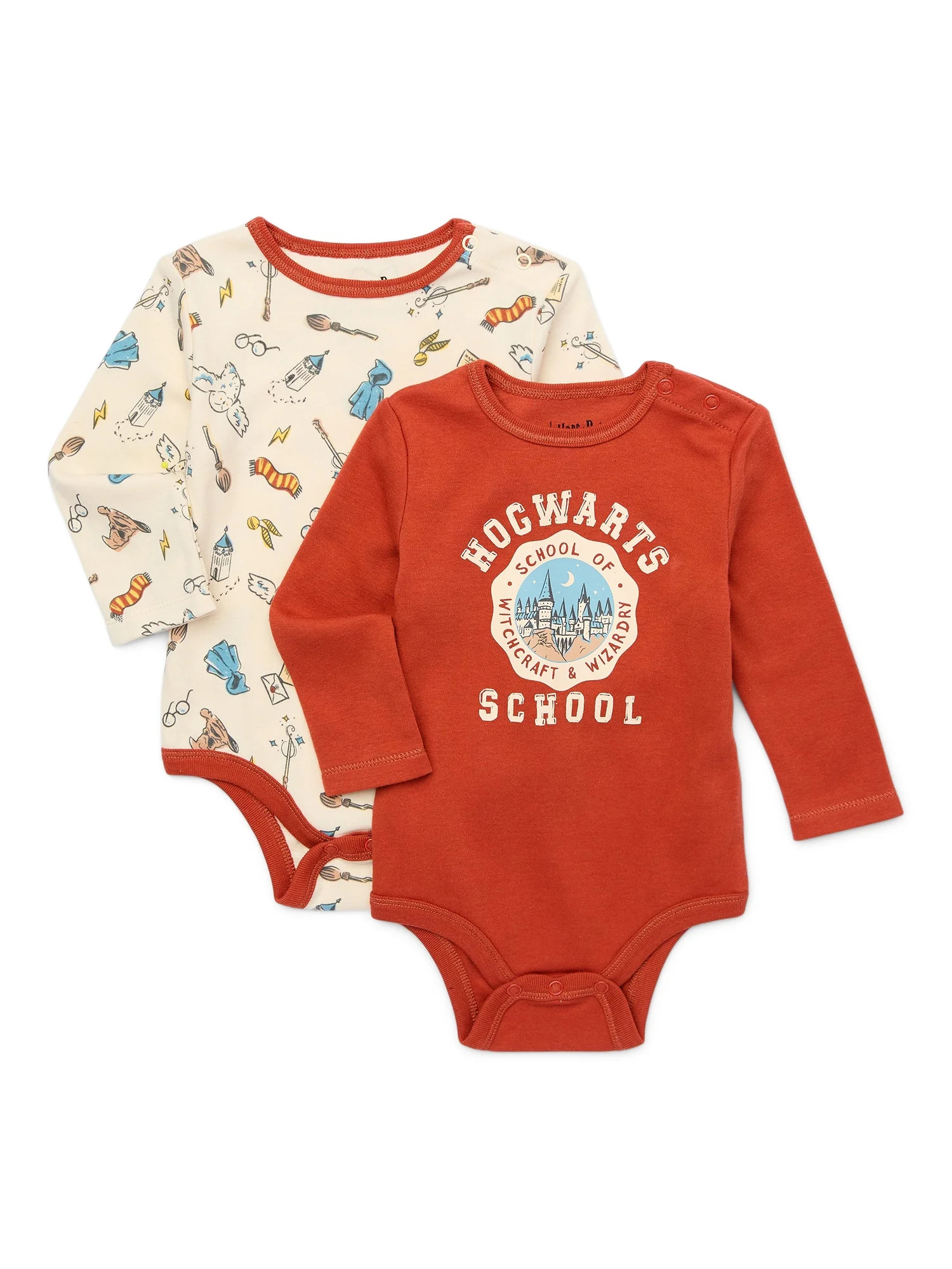 Harry Potter Baby Bodysuits, 2-Pack, Sizes 0/3 Months-24 Months | Walmart (US)