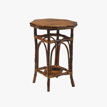 Tortoise Bamboo Octagon Side Table | Dear Keaton