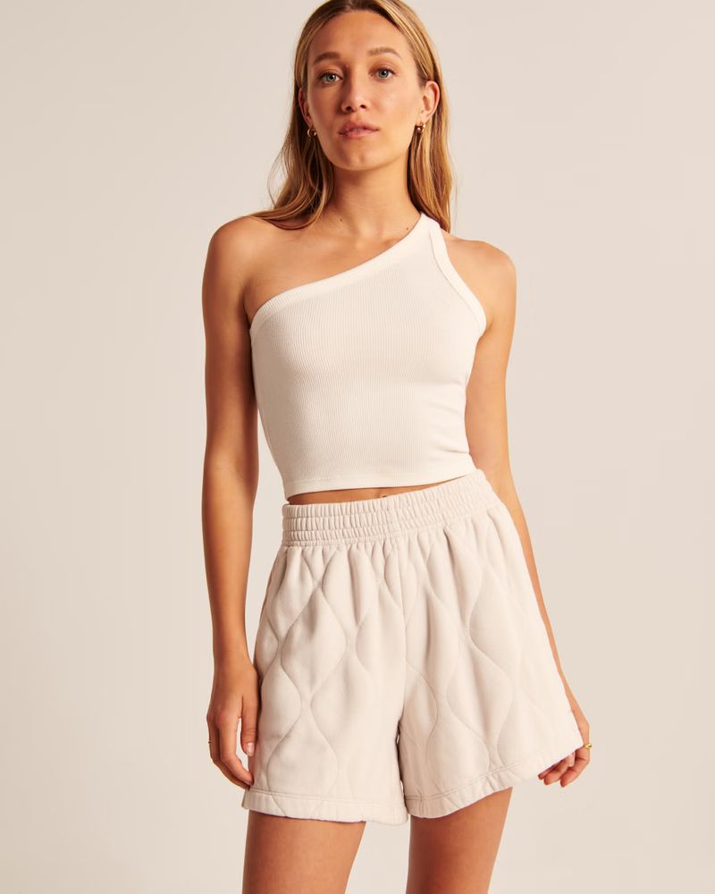 Women's High Rise Quilted Shorts | Women's New Arrivals | Abercrombie.com | Abercrombie & Fitch (US)