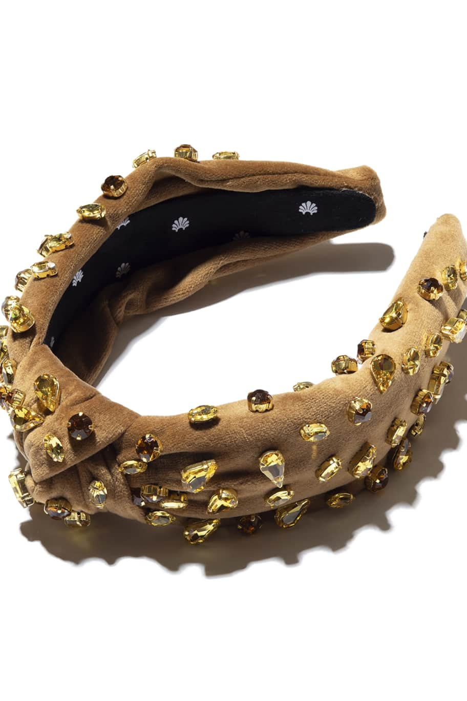 Lele Sadoughi Candy Jeweled & Knotted Velvet Headband | Neiman Marcus