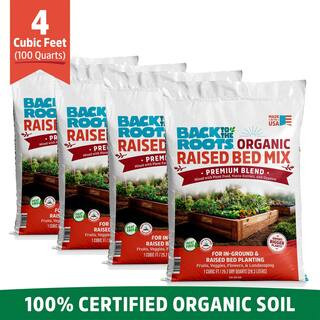 Back to the Roots Organic Bulk Raised Bed Soil 4-Pack (4 1 cu. ft. Bags) 47147 - The Home Depot | The Home Depot