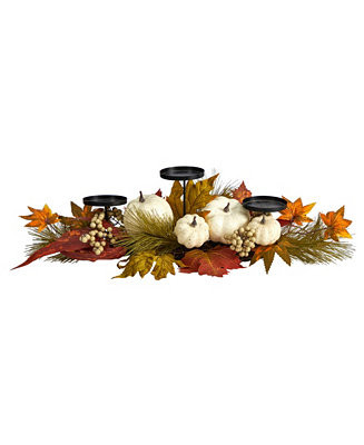22" Fall Pumpkin and Maple Leaf Autumn Candelabrum | Macy's