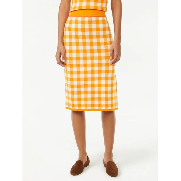 Free Assembly Women's Midi Straight Sweater Skirt | Walmart (US)