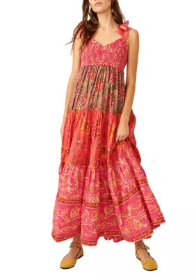 Free People Women's Bluebell Maxi Dress, Magenta, XS | Belk