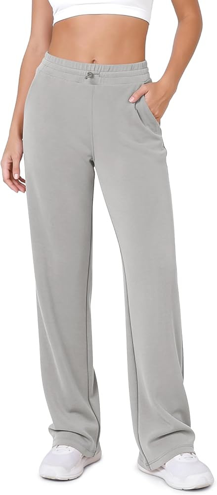 ODODOS Women's Modal Soft Wide Leg Pants with Pockets Adjustable Shockcord High Waist Casual Loun... | Amazon (US)