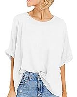 Langwyqu Womens Oversized Tshirts Casual Summer Tops Short Sleeve Loose Fit Tunic T Shirts | Amazon (US)