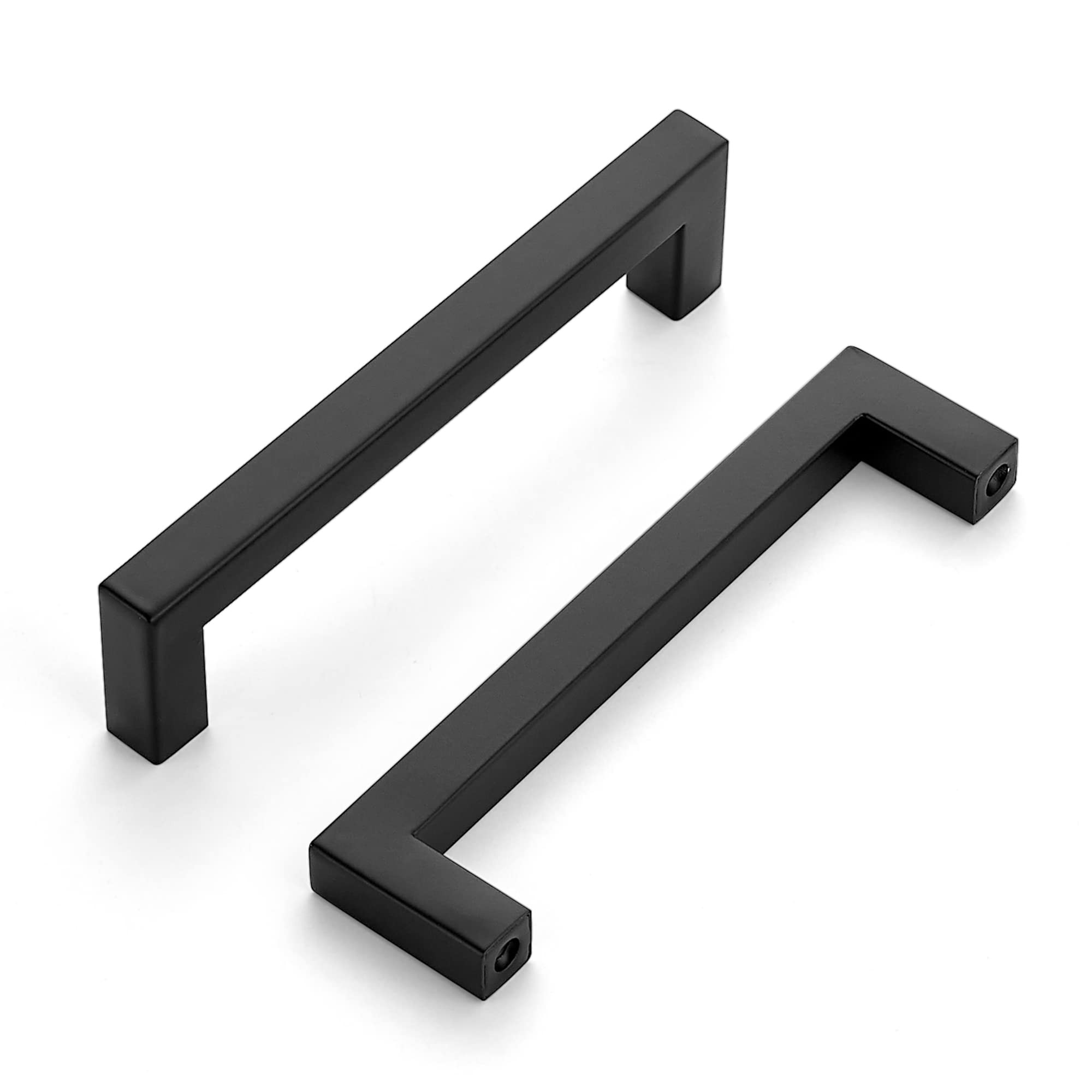 Ravinte 50 Pack Square Cabinets Cupboard Handles Matte Black Drawer Pulls Stainless Steel Kitchen... | Amazon (US)