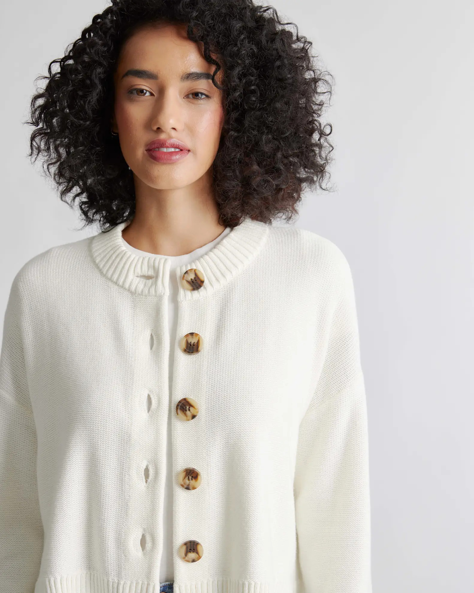100% Organic Cotton Cropped Cardigan | Quince
