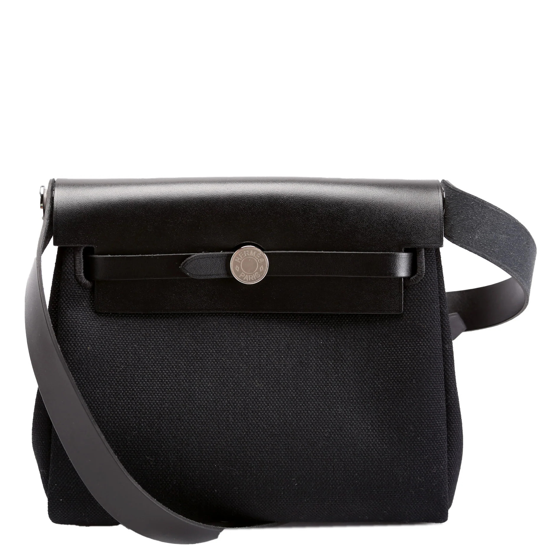 Herbag Zip 20 Toile Canvas Black | Keeks Designer Handbags