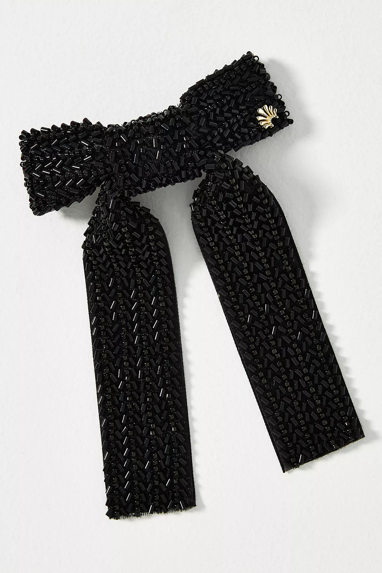 Lele Sadoughi Margot Beaded Bow Barrette | Anthropologie (US)