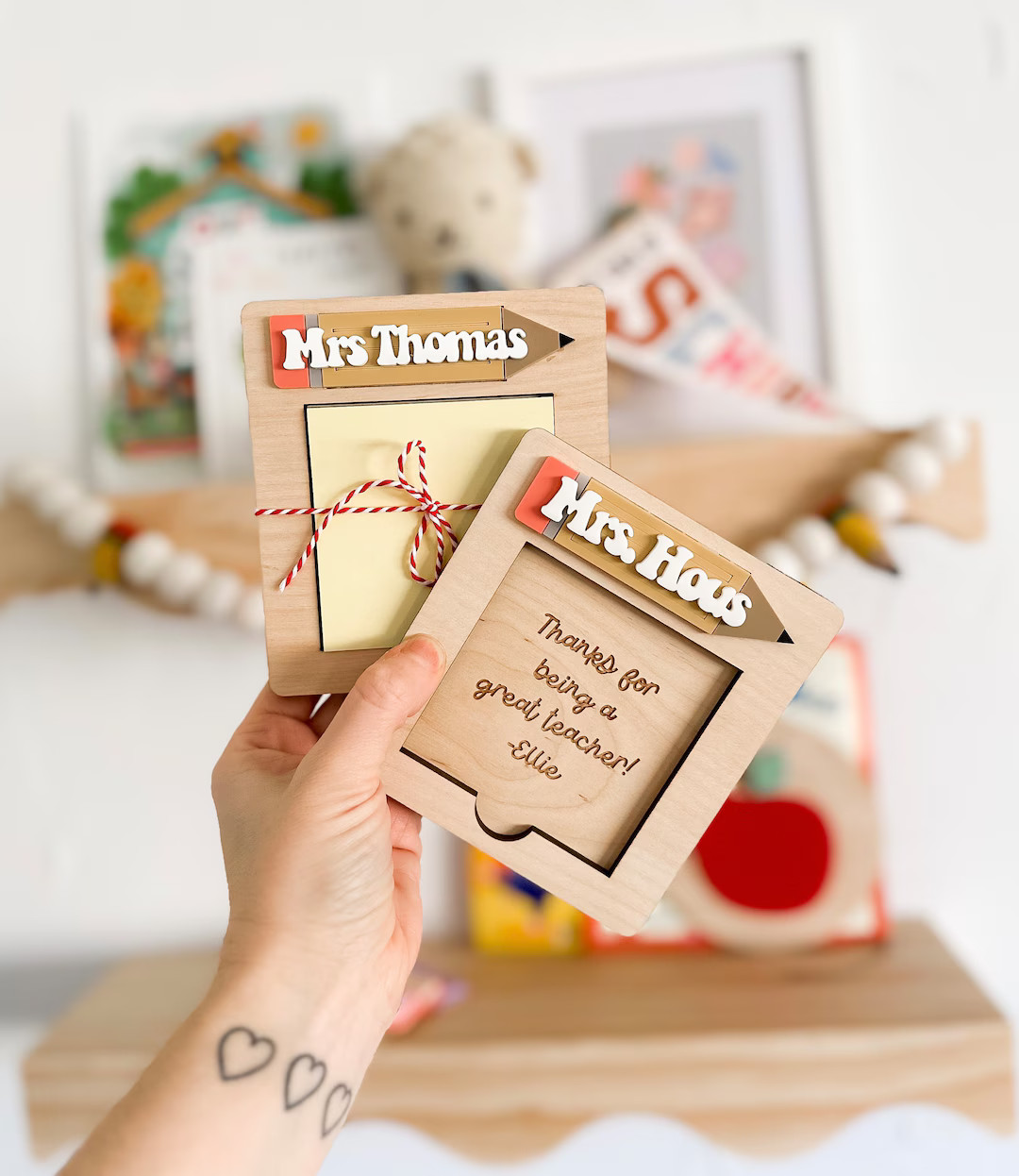 Teacher Sticky Note Holder Teacher Gift - Etsy | Etsy (US)