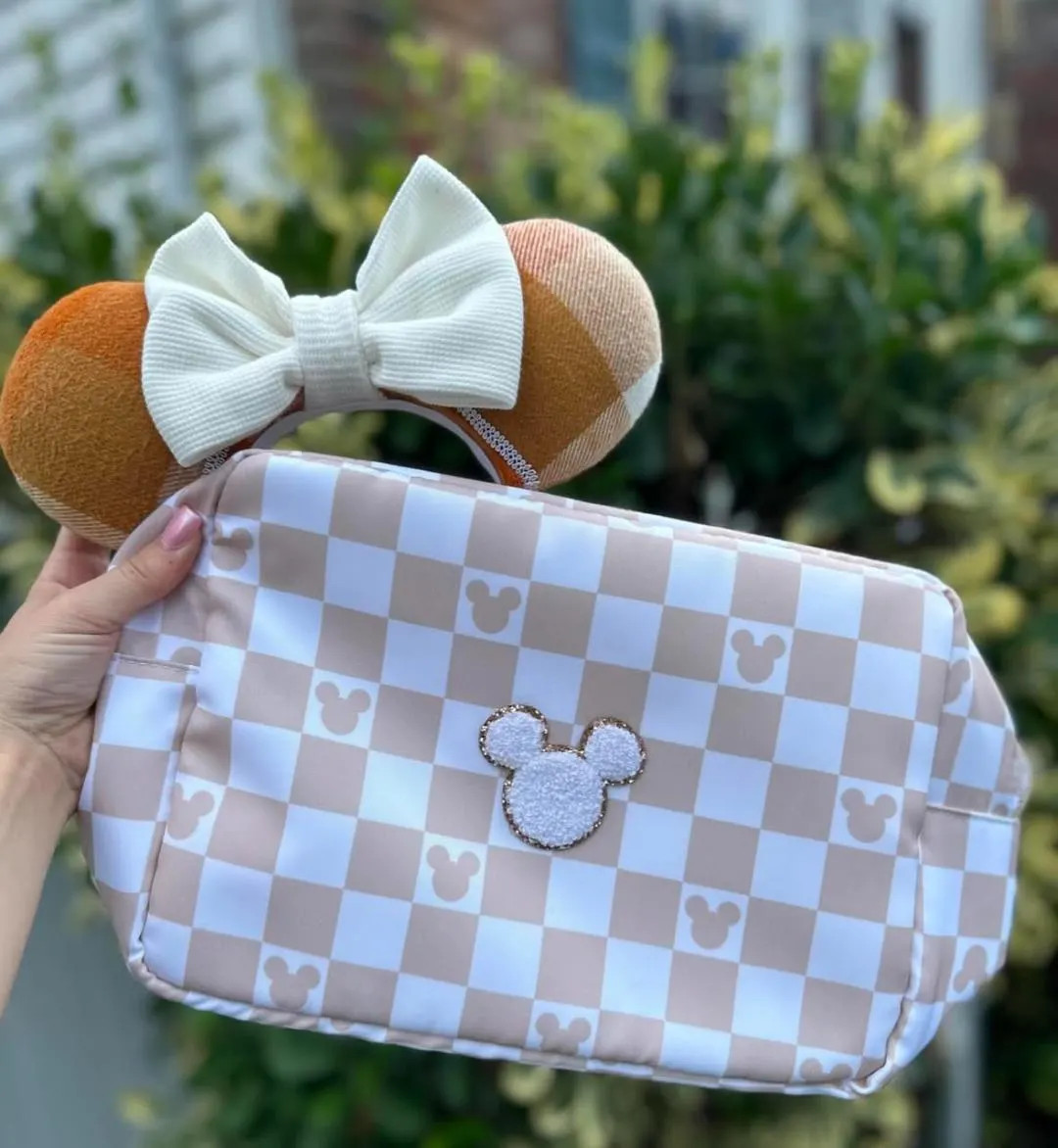 Pink Checkered Fanny Pack | Beige Checkered Pouch | Waist Bag | Bum Bag | Travel Bag | Gift for G... | Etsy (US)