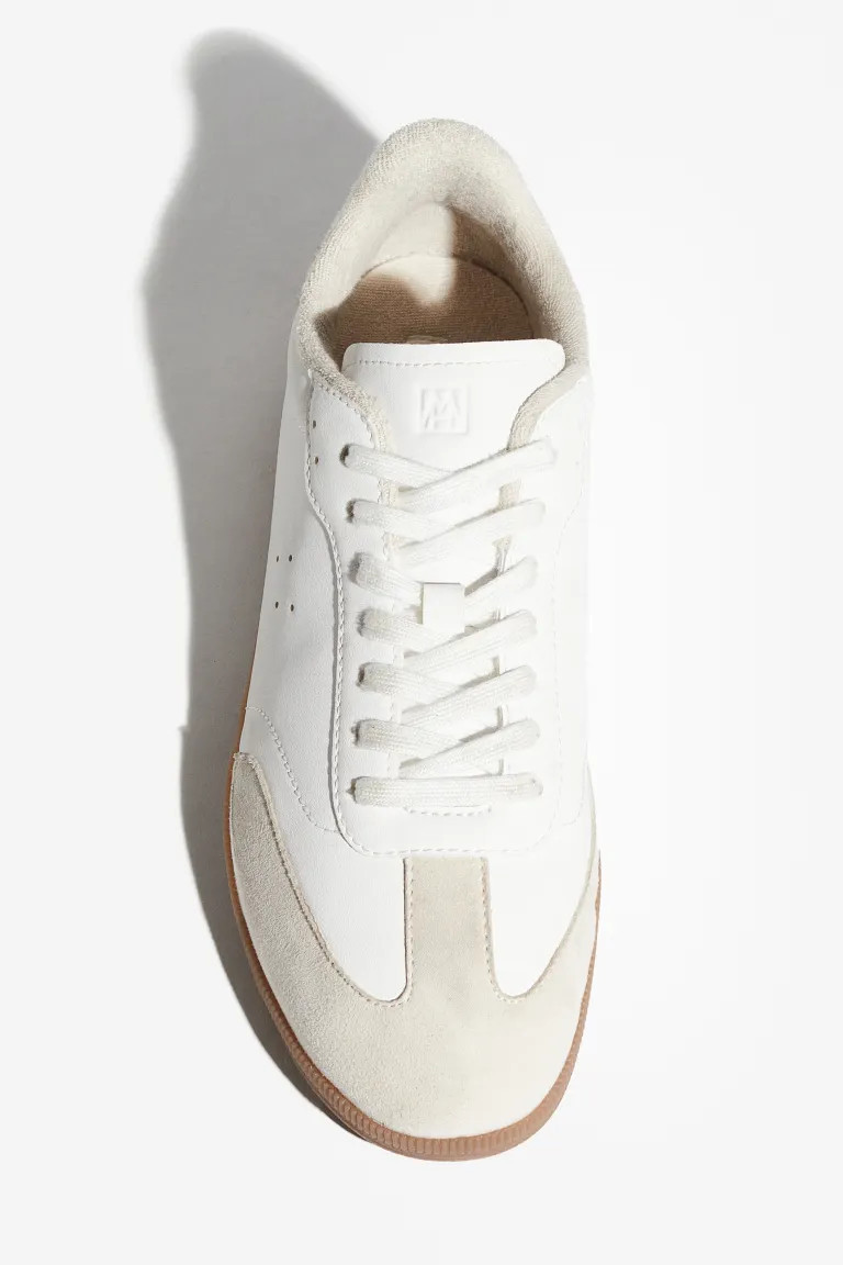 Trainers - White/Light beige - Ladies | H&M GB | H&M (UK, MY, IN, SG, PH, TW, HK)