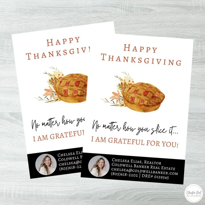Thanksgiving Pop-by Cards Thanksgiving Real Estate Marketing - Etsy | Etsy (US)