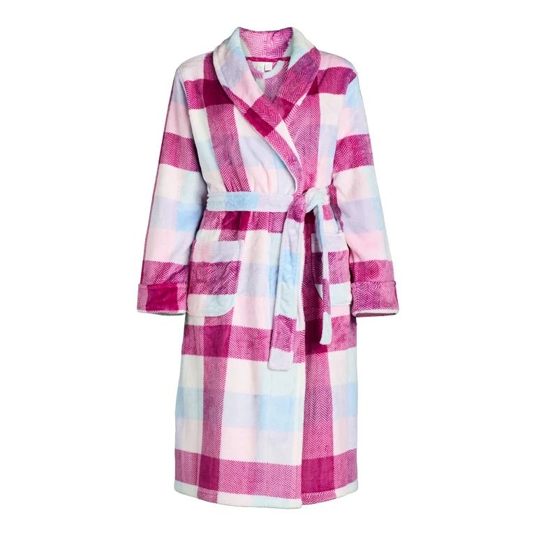 Joyspun Women's Plaid Robe - Walmart.com | Walmart (US)