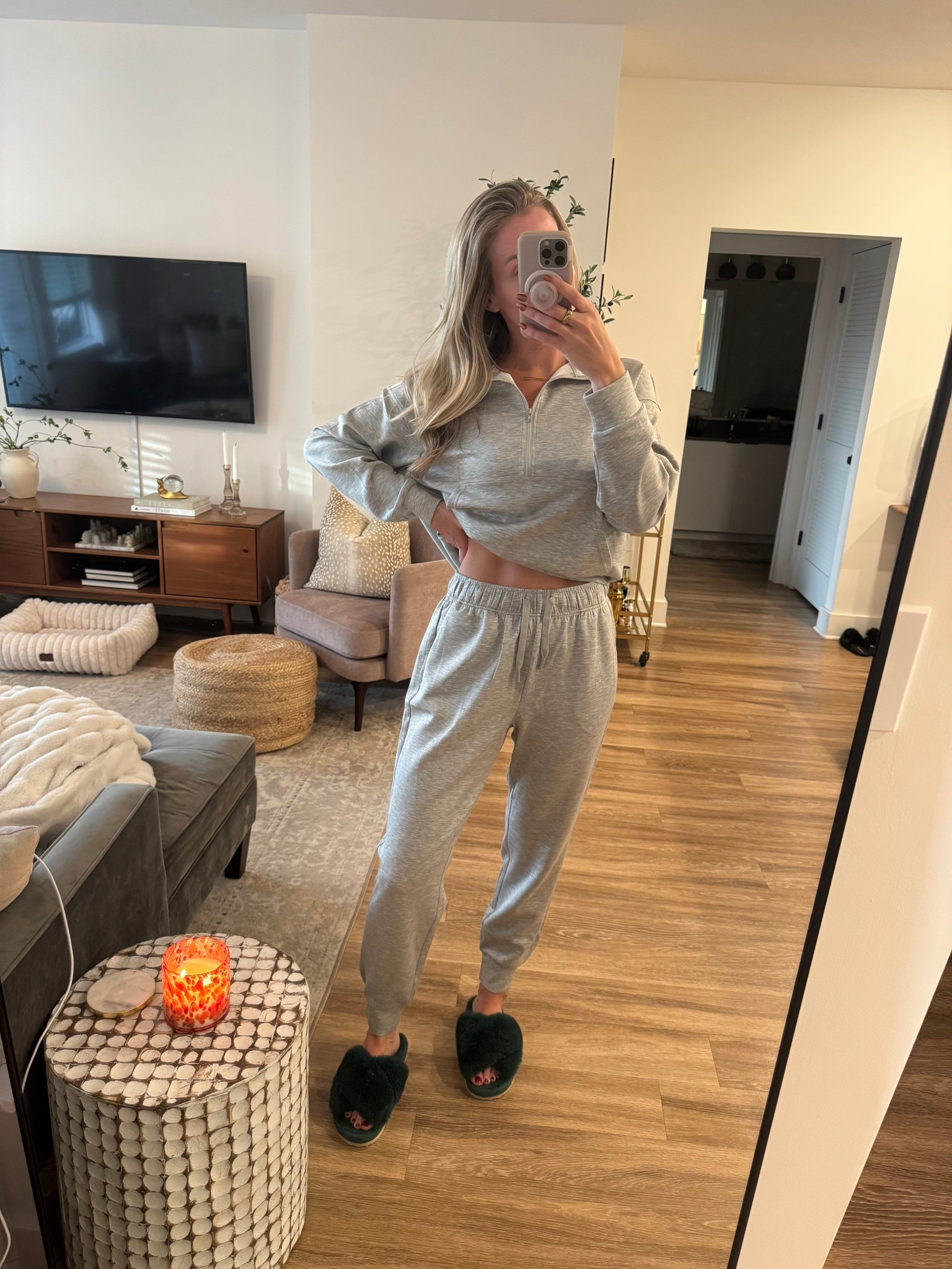 THE BEST matching set from Amazon! The fabric is so buttery soft - just like the Spanx Air Essentials (if not better). Comes in numerous colors and runs TTS. I’m 5’7” and am wearing a size small 

#LTKSeasonal #LTKHoliday #LTKFindsUnder50