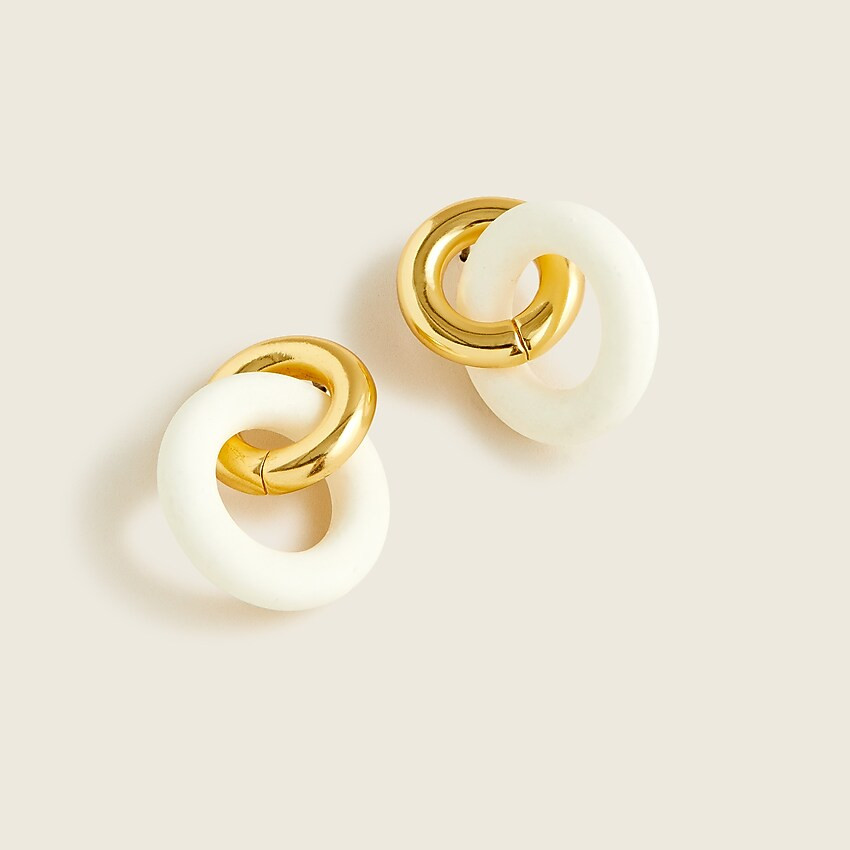 Acetate interlocking circle stud earrings | J. Crew US