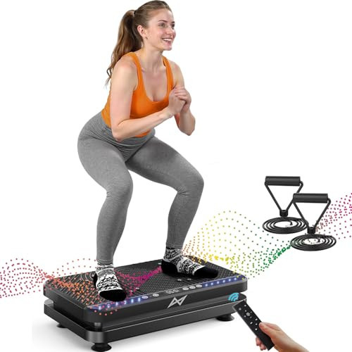 AXV Vibration Plate Fitness Platform Exercise Machine Vibrating Lymphatic Drainage Shaking Full Body Shaker Workout Vibrate Stand Shake Board Sport Gym for Weight Loss Fat Burner for Women Men | Amazon (US)