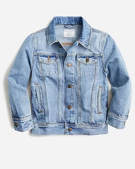 Kids' denim jacket in tidal wash | J. Crew US