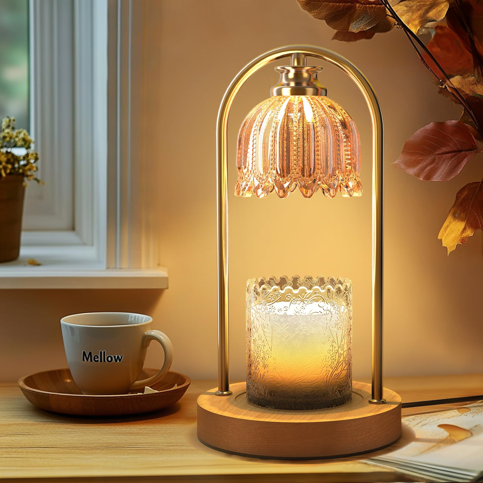 POCTOT Mother's Day Gift for Mom - Candle Warmer Lamp with Dimmable Timer, Vintage Wax Melt Warme... | Amazon (US)
